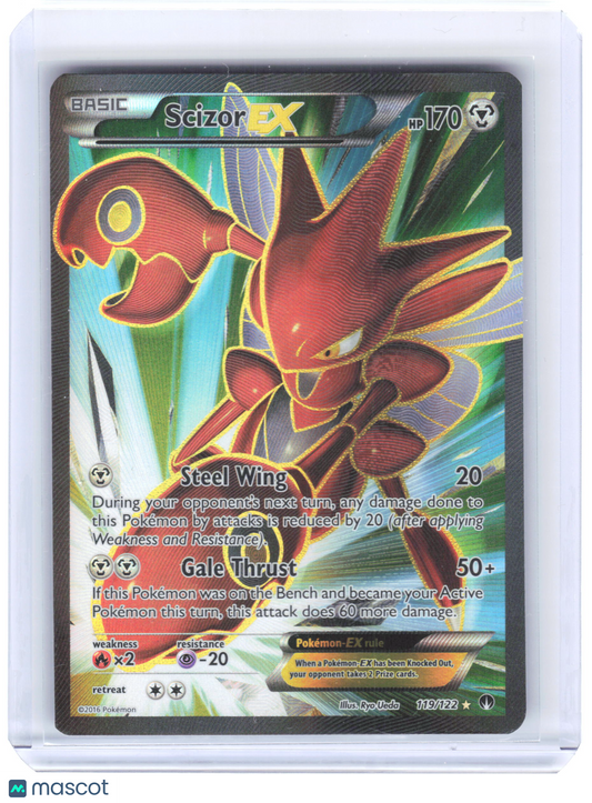 2016 Pokemon—Scizor EX #119/122 BREAKpoint—Ultra Rare Foil [Moderately Played]