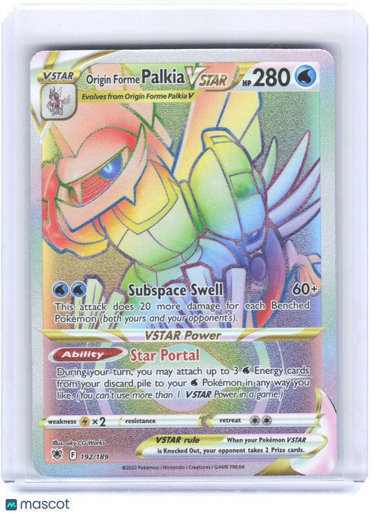 2022 Pokemon—Origin Form Palkia VSTAR #192/189 Astral R—SR Foil [Lightly Played]