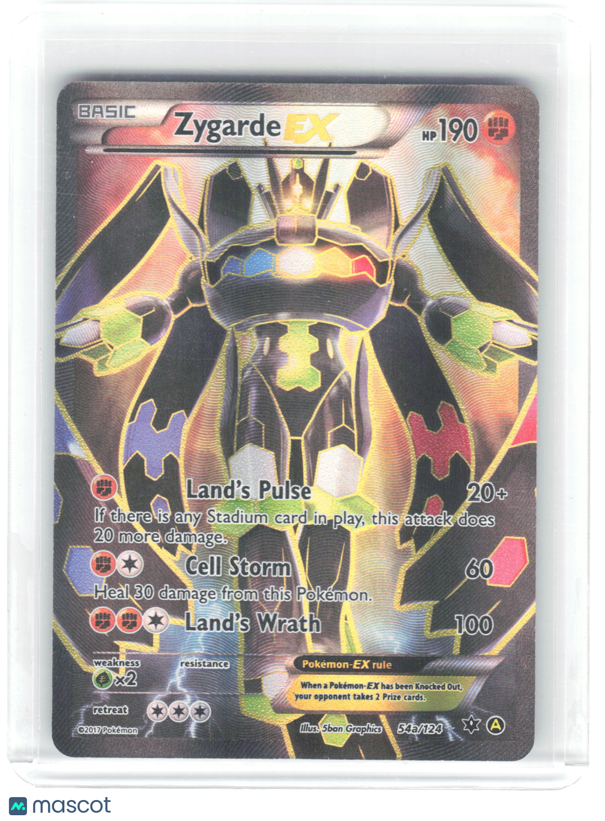 2017 Pokemon—Zygarde EX #54a/124 Alternate Art Promos—Foil [Lightly Played]