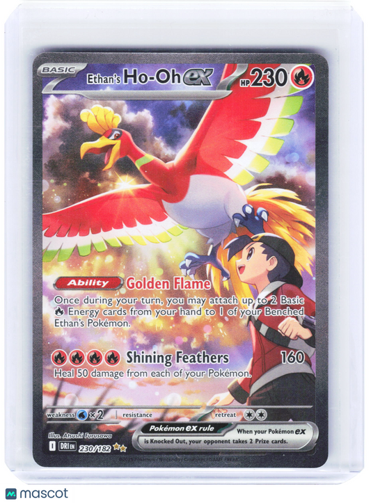2025 Pokemon—Ethan's Ho-Oh ex #230/182 Destined Rivals—SIR Holo