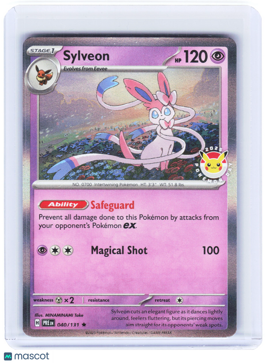 2025 Pokemon—Sylveon #040/131 Prismatic Evolutions—Rare Foil (Pokemon Day Promo)