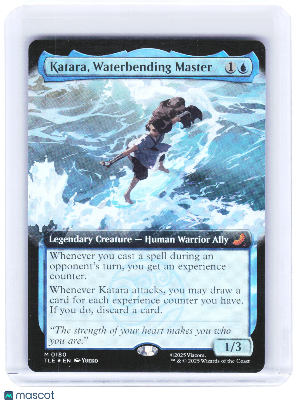 2025 Magic: The Gathering—Katara, Waterbending Master #0180 TLE—M Foil (Ext Art)