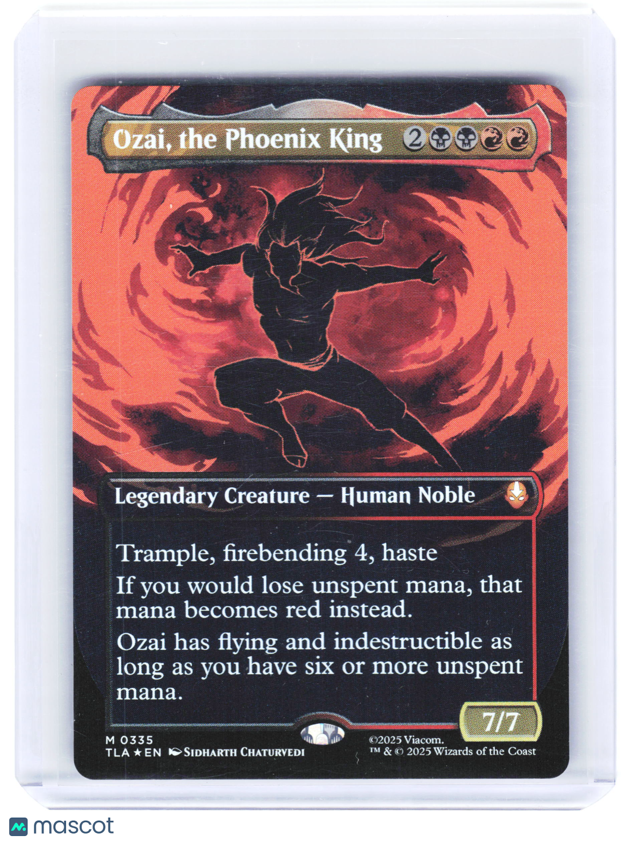 2025 Magic: The Gathering—Ozai, the Phoenix King #0335 TLA—M Foil (Borderless)