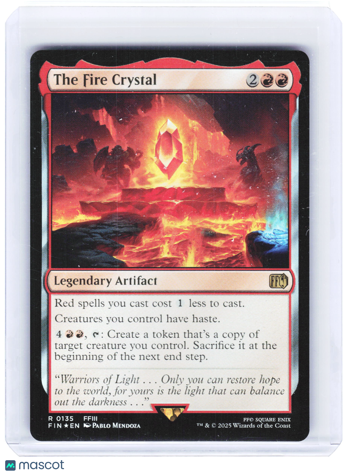2025 Magic: The Gathering—The Fire Crystal #0135 Final Fantasy (FIN)—Rare Foil