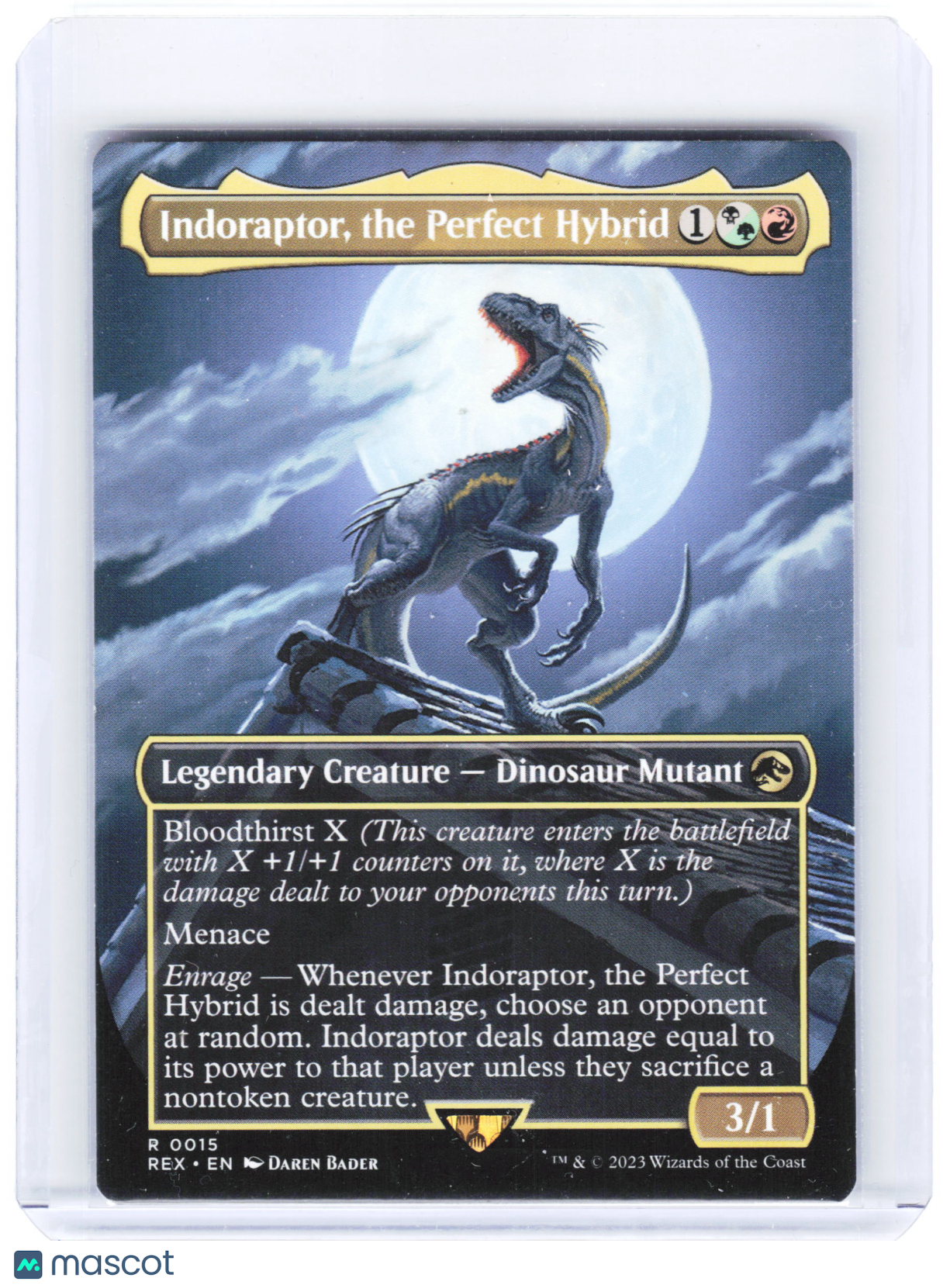 2023 Magic: TG—Indoraptor, the Perfect Hybrid #0015 REX—Non-Foil (Borderless)
