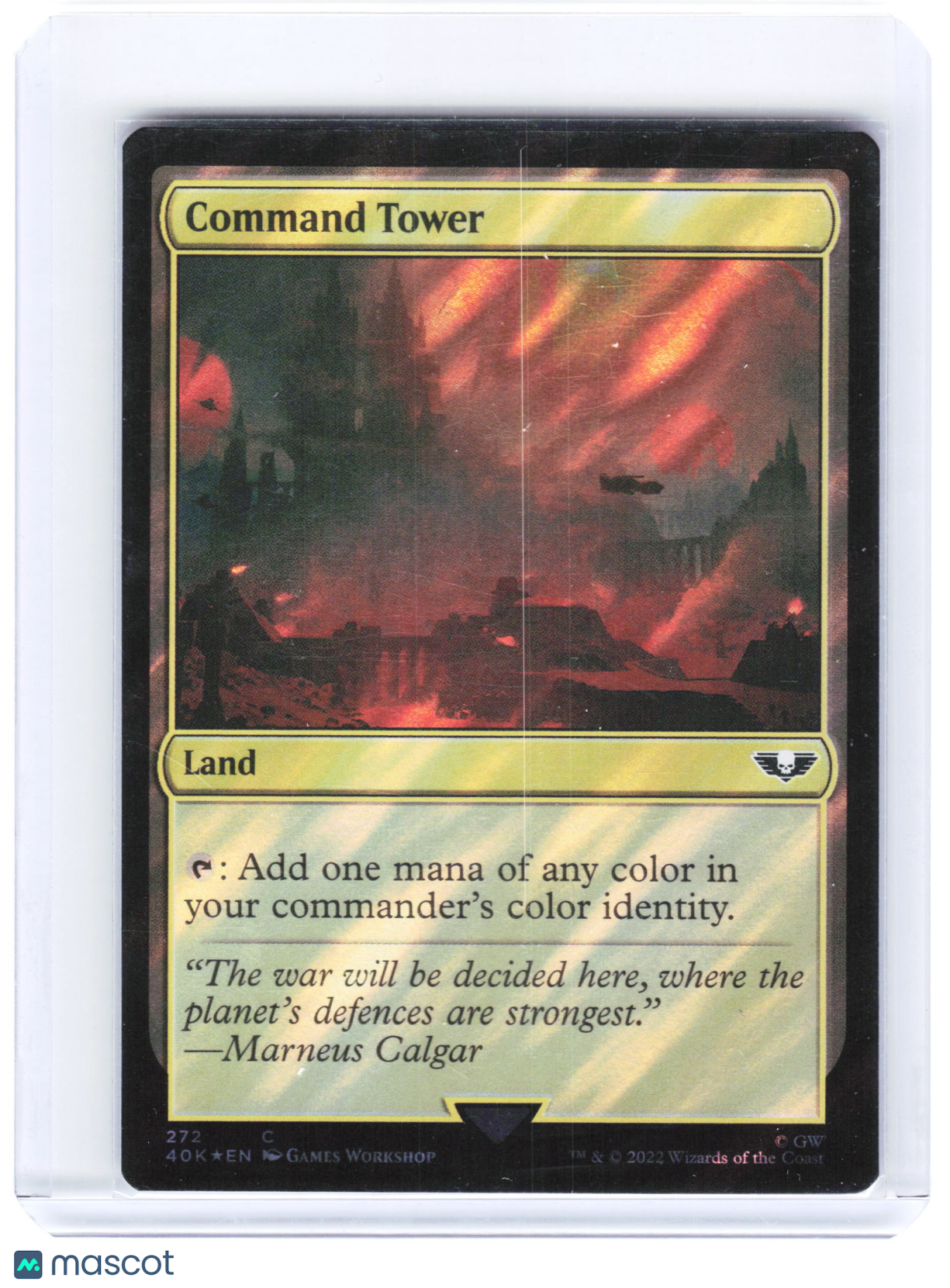 2022 Magic: The Gathering—Command Tower #272 Warhammer 40K Commander—Surge Foil
