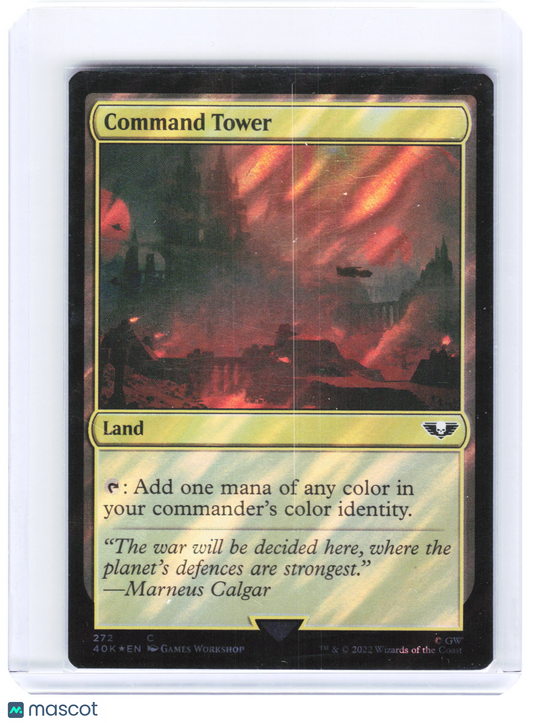2022 Magic: The Gathering—Command Tower #272 Warhammer 40K Commander—Surge Foil