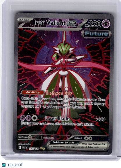 2024 Pokemon—Iron Valiant EX #157/131 Prismatic Evolutions— Near Mint