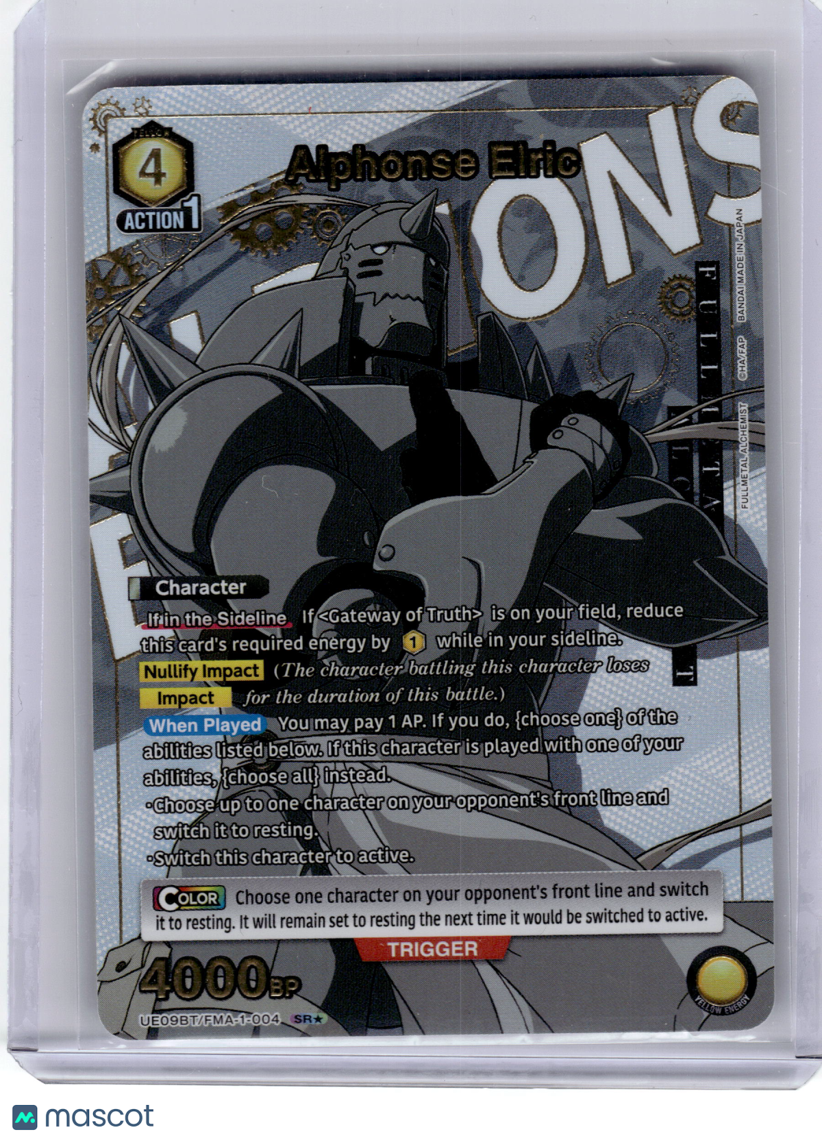 2024 Union Arena Alphonse Elric Full Metal Alchemist SR* Foil #FMA-1-004 MP