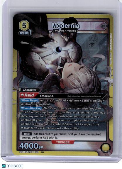 2024 Union Arena—Modernia #NIK-1-019 Goddess of Victory: Nikke—SR Foil Near Mint