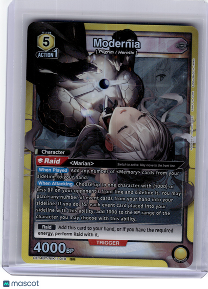 2024 Union Arena—Modernia #NIK-1-019 Goddess of Victory: Nikke—SR Foil Near Mint
