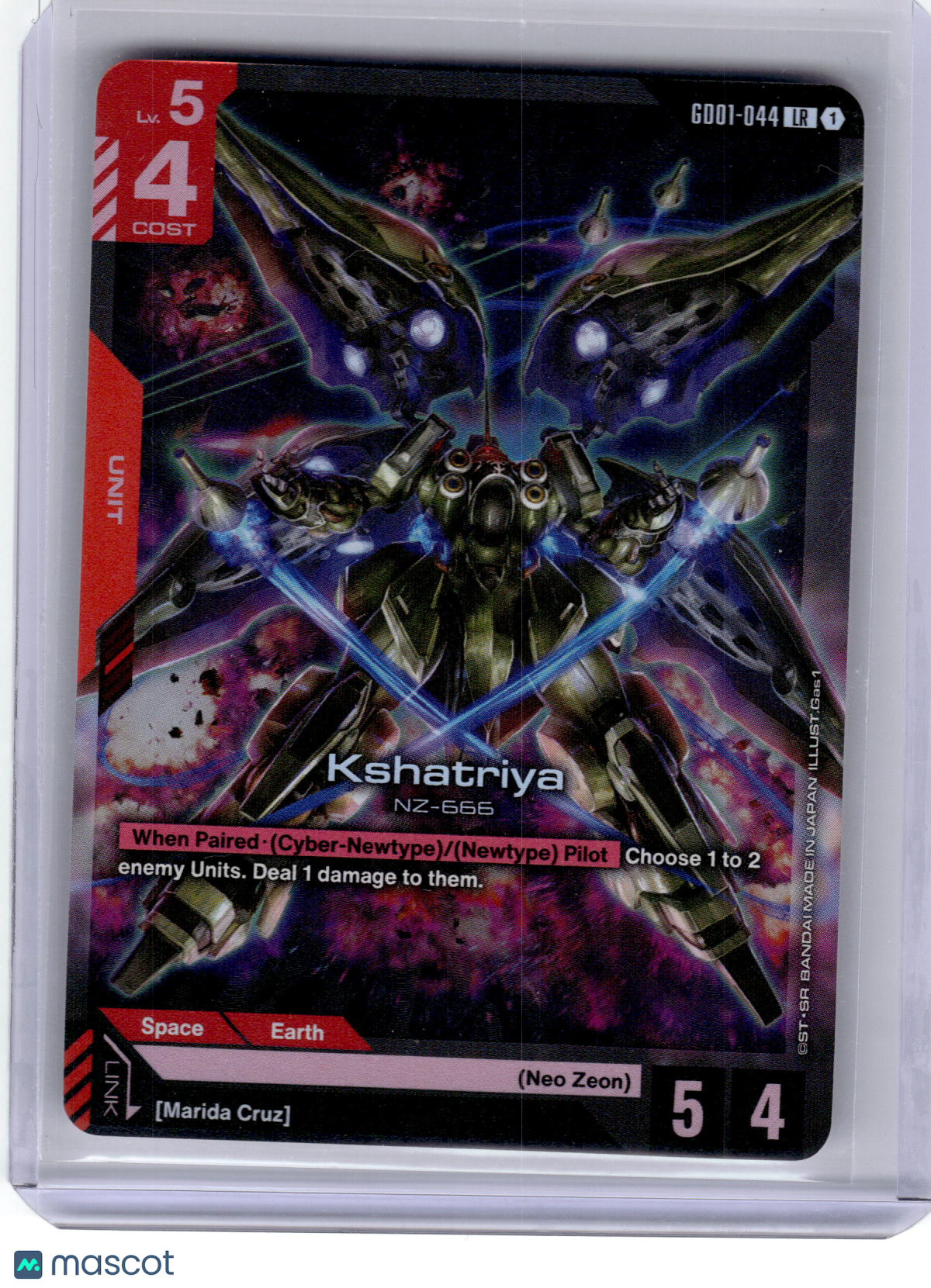 2025 Gundam Card Game—Kshatriya #GD01-044 Newtype Rising—LR Foil