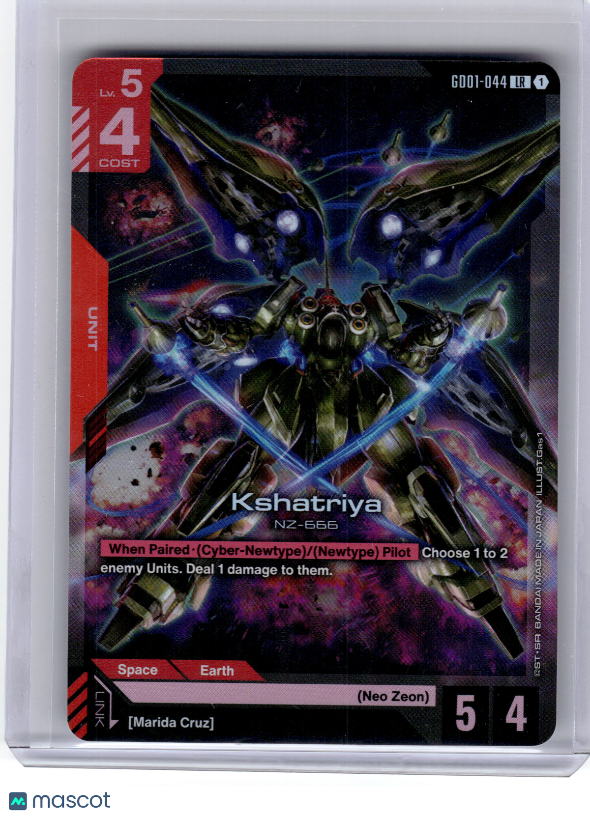2025 Gundam Card Game—Kshatriya #GD01-044 Newtype Rising—LR Foil