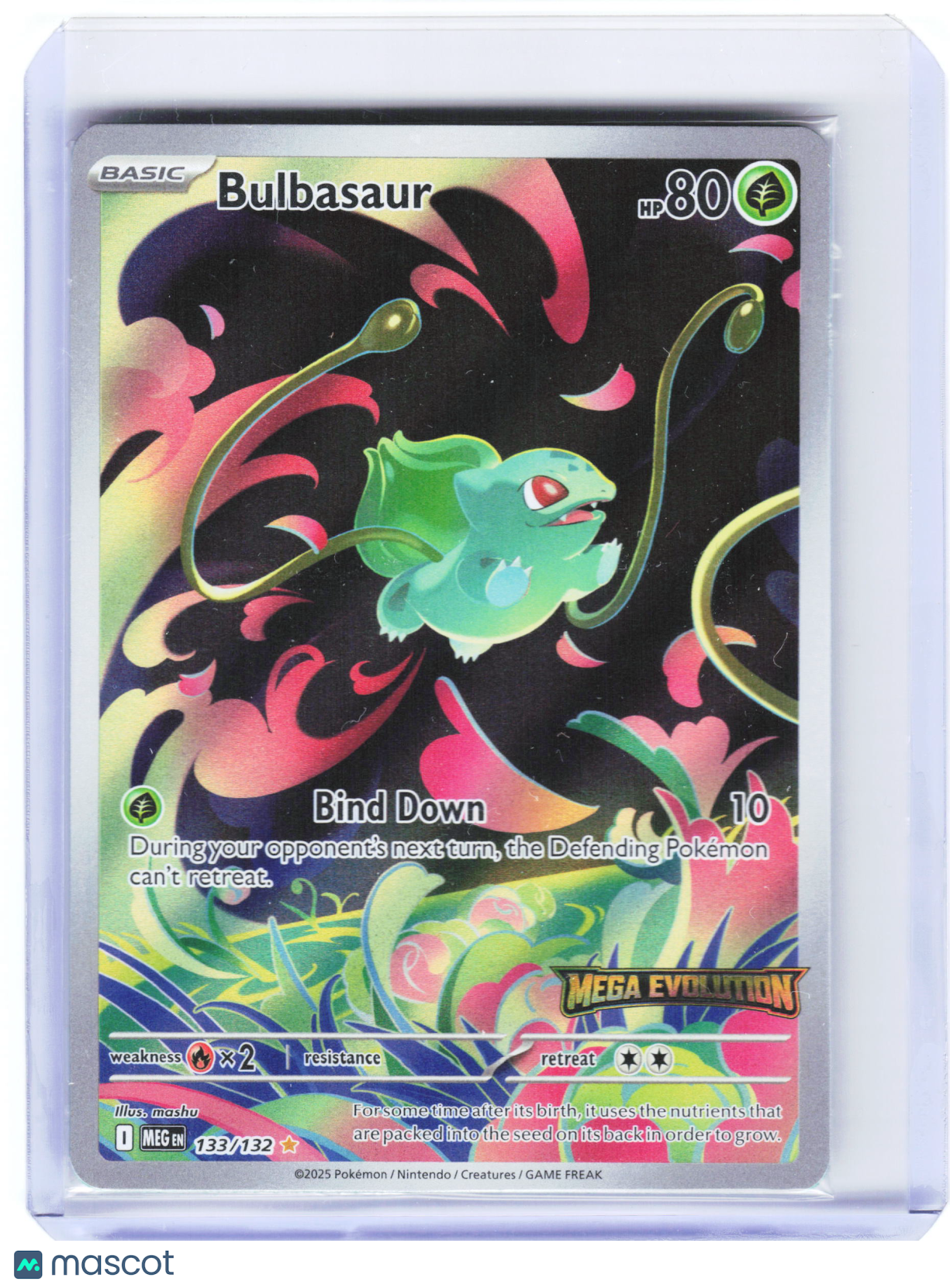 2025 Pokemon—Bulbasaur #133 Mega Evolution—Illustration Rare Holo (Sealed)