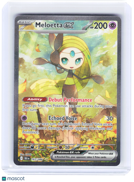 2025 Pokemon—Meloetta EX #167 Black Bolt—Special Illustration Rare Near Mint