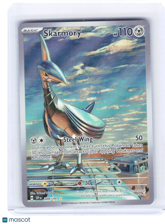 2024 Pokemon—Skarmory #209 Surging Sparks—Illustration Rare Holo Near Mint