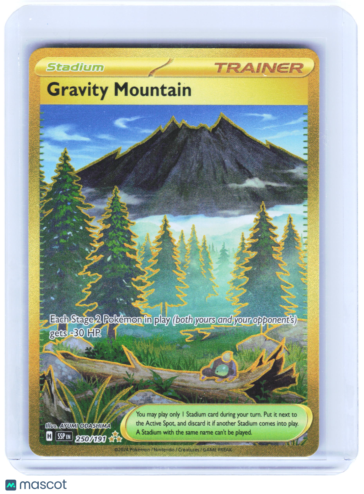2024 Pokemon—Gravity Mountain #250/191 Surging Sparks—Hyper Rare Holo