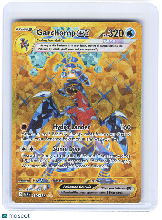 2023 Pokemon—Garchomp ex #260/182 Paradox Rift—Hyper Rare Holo