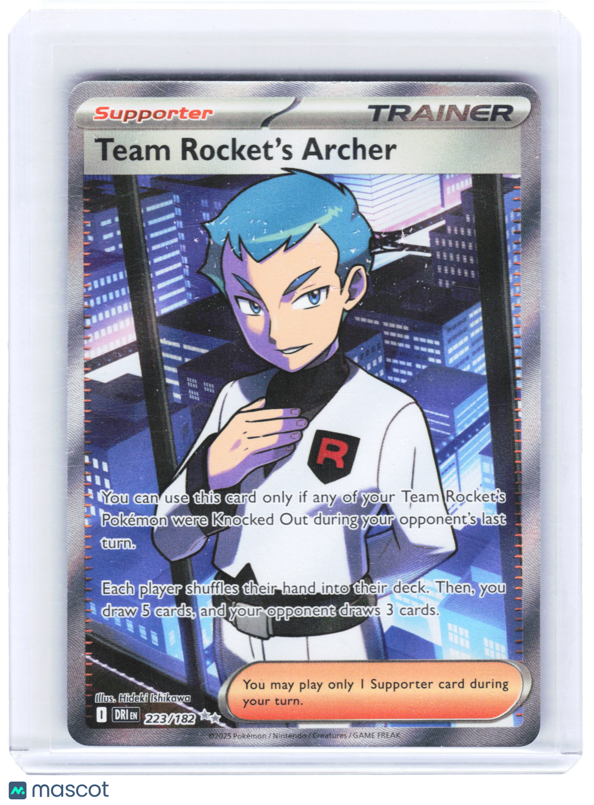 2025 Pokemon—Team Rocket's Archer #223/182 Destined Rivals—Holo [Lightly Played]