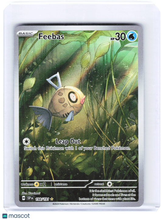 2024 Pokemon—Feebas #198/191 Surging Sparks—Illustration Rare Foil