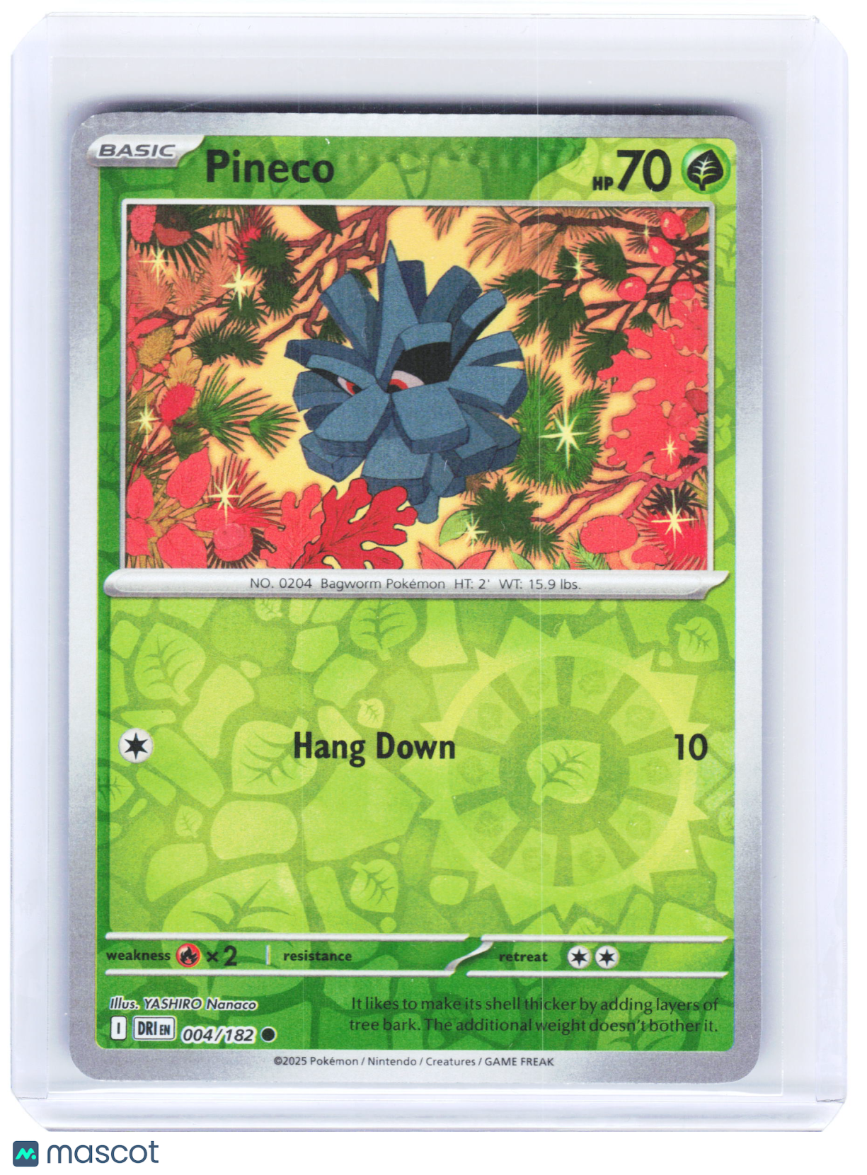 2025 Pokemon—Pineco #004/182 Destined Rivals—Common Reverse Holo [Crimp Error]