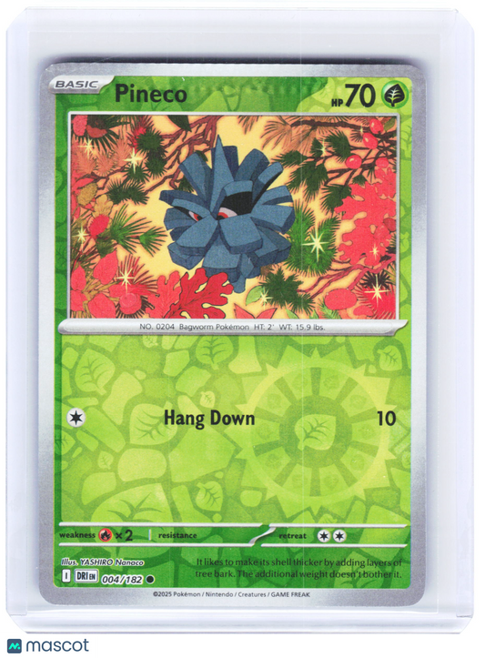 2025 Pokemon—Pineco #004/182 Destined Rivals—Common Reverse Holo [Crimp Error]