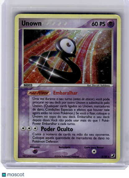 2006 Pokemon—Unown #8/28 Unseen Forces— (Damaged)