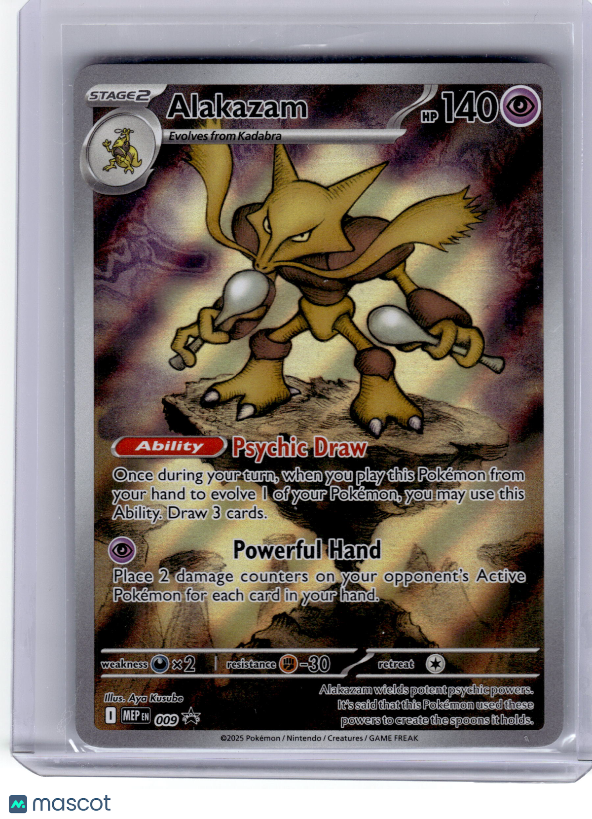 2025 Pokemon Alakazam Mega Evolutions Black Star Promo #009 Near Mint