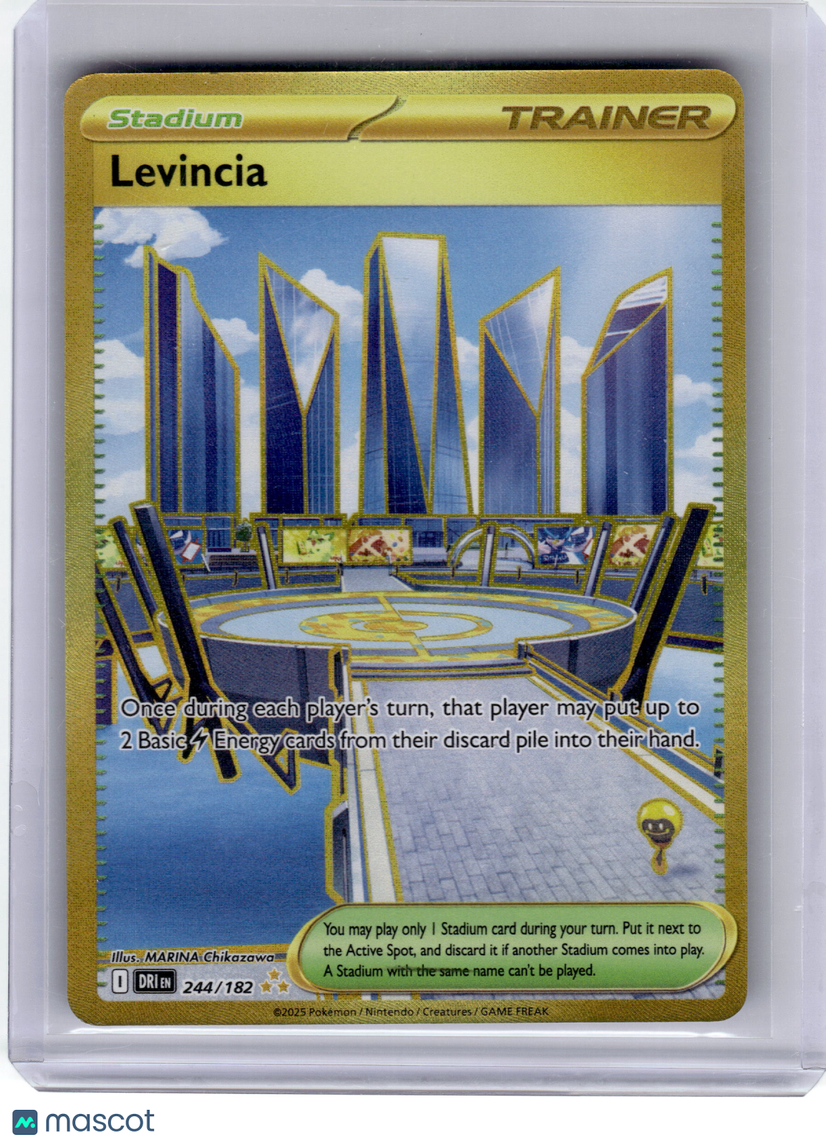 2025 Pokemon Levincia Destined Rivals Hyper Rare Gold #244 Near Mint