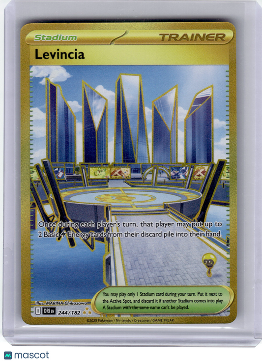 2025 Pokemon Levincia Destined Rivals Hyper Rare Gold #244 Near Mint