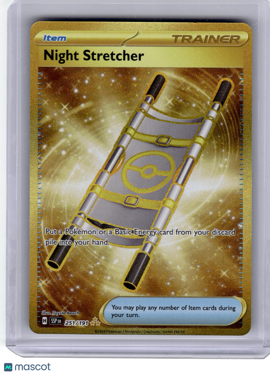 2024 Pokemon Night Stretcher Surging Sparks Hyper Rare Gold #251 Lightly Played