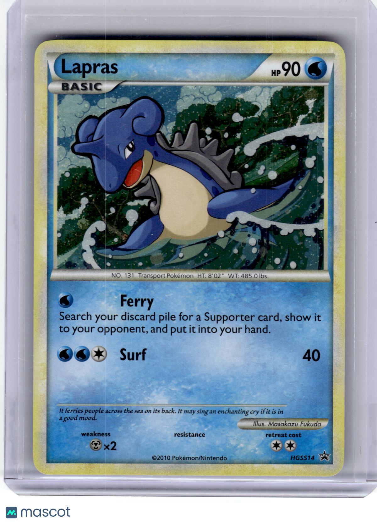 2010 Pokemon—Lapras #HGSS14 HeartGold & SoulSilver—Rare Lightly Played
