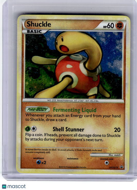2010 Pokemon Shuckle Heartgold & Soulsilver Black Star Promo #15 Lightly Played