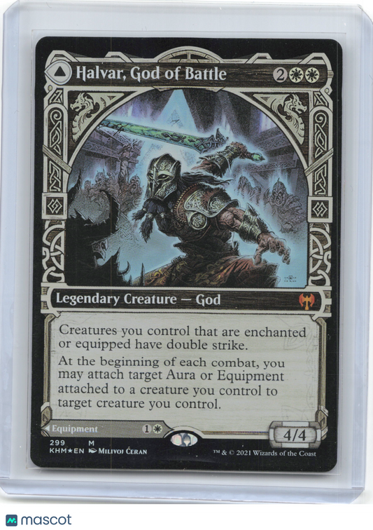 2021 Magic: The Gathering—God of Battle Halvar #299 Kaldheim— Double-Faced