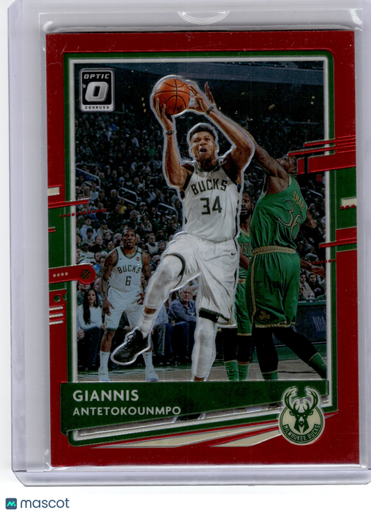 2021 Panini Donruss Optic Giannis Antetokounmpo #29 Red Holo