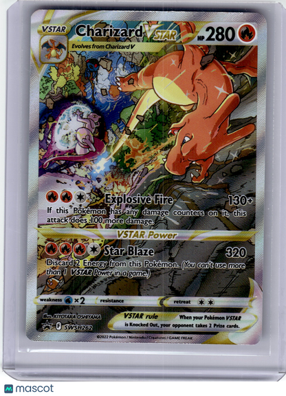 2022 Pokemon—Charizard VSTAR #262 Sword & Shield—Black Star Promo Holo Near Mint