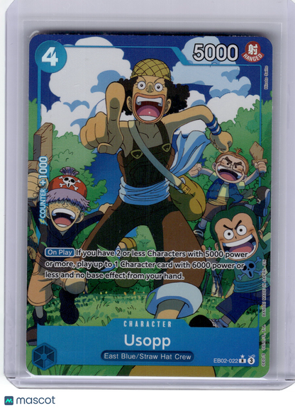 2025 One Piece Card Game—Usopp #EB02-022 Anime 25th Collection—Rare Foil Alt Art