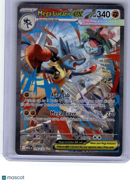 2025 Pokemon Mega Lucario EX Mega Evolution Special Illustration Rare #179 NM
