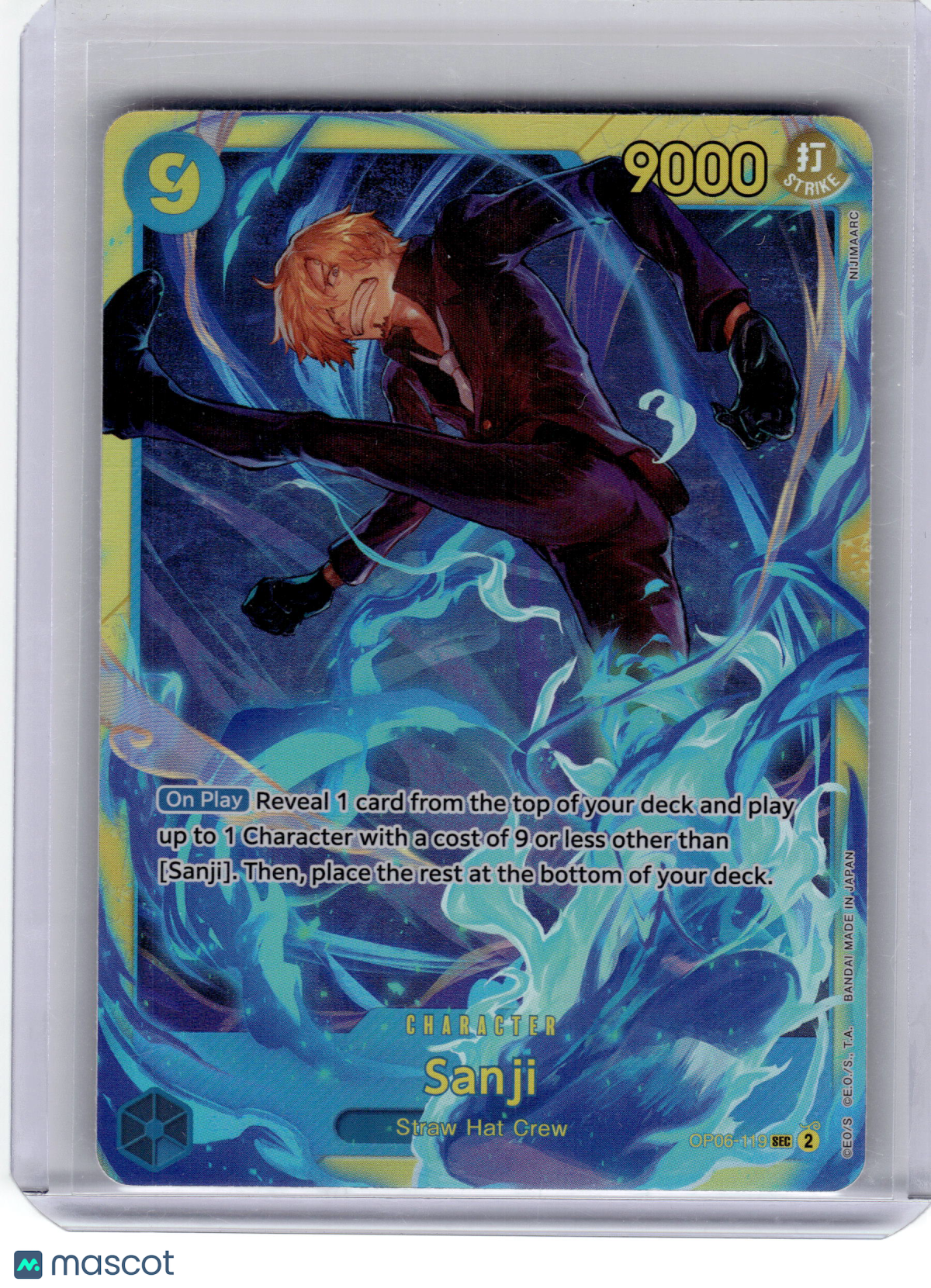 2024 One Piece Card Game Sanji Wings of the Captain Secret Rare #OP06-119