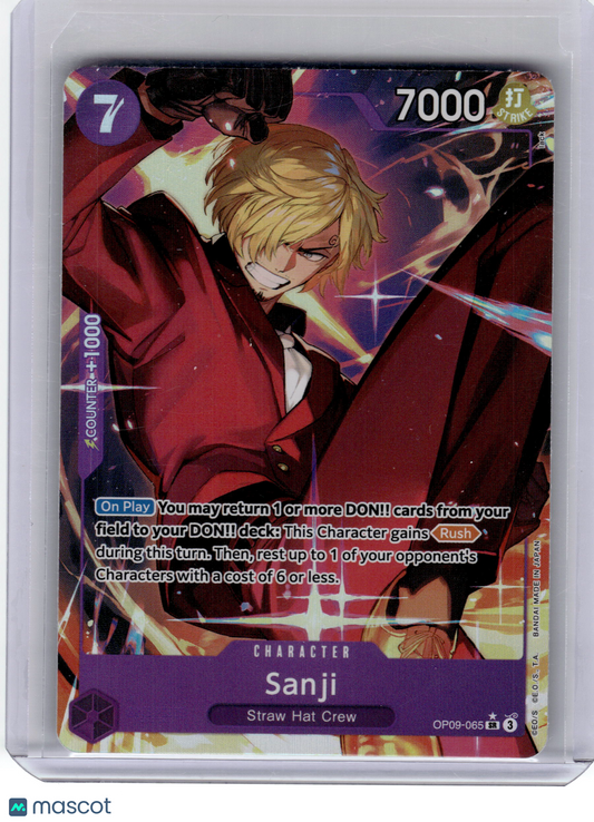 2024 One Piece Card Game Sanji Emperors in the New World Super Rare #OP09-065