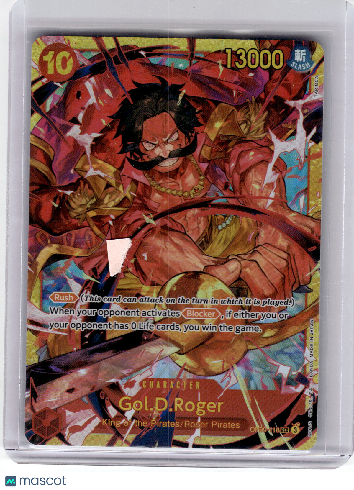 2024 One Piece Card Game Gol D. Roger Emperors in the New World Rare #OP09-118