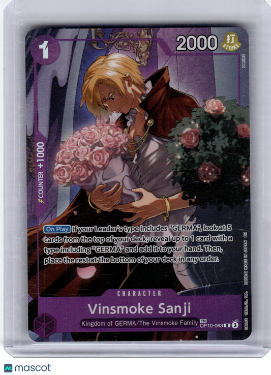 2025 One Piece Card Game Vinsmoke Sanji Royal Blood Rare #OP10-063