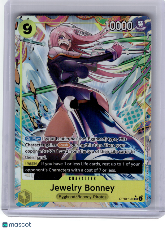 2025 One Piece Card Game Jewelry Bonney Carrying on His Will SR #OP13-108