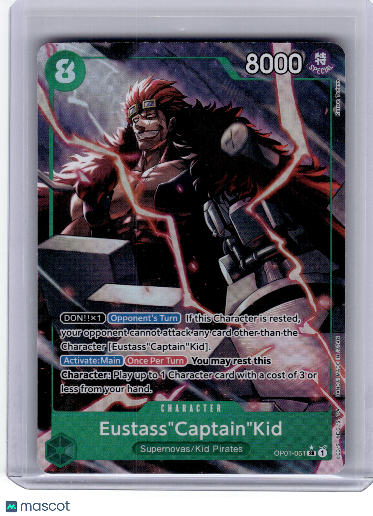2024 One Piece Card Game Eustass "Captain" Kid Premium Booster #OP01-051