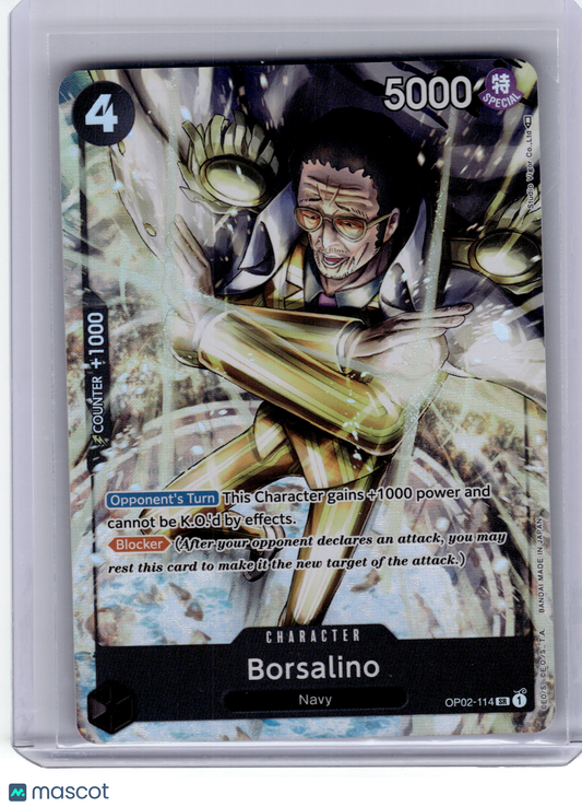 2023 One Piece Card Game—Borsalino #OP02-114 Paramount War—Super Rare