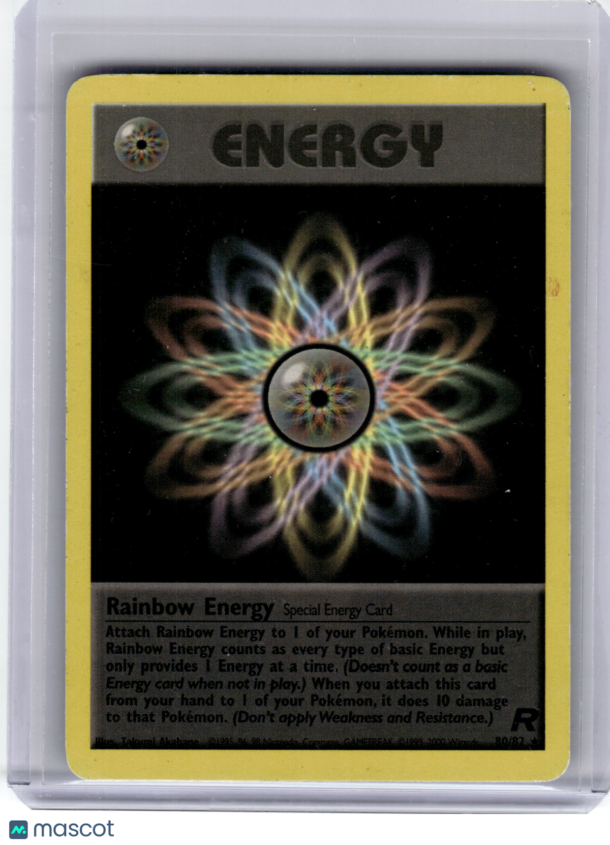 2000 Pokemon—Rainbow Energy #80/82 Team Rocket— Moderately Played