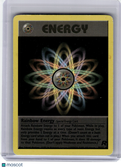 2000 Pokemon—Rainbow Energy #80/82 Team Rocket— Moderately Played