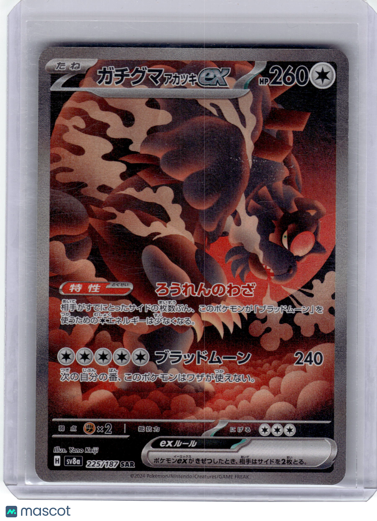 2024 Pokemon Bloodmoon Ursaluna EX Terastal Fest Ex SAR #225 Japanese NM