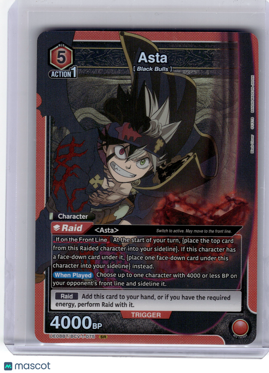 2025 Union Arena—Asta #BCV-1-075 Black Clover—SR