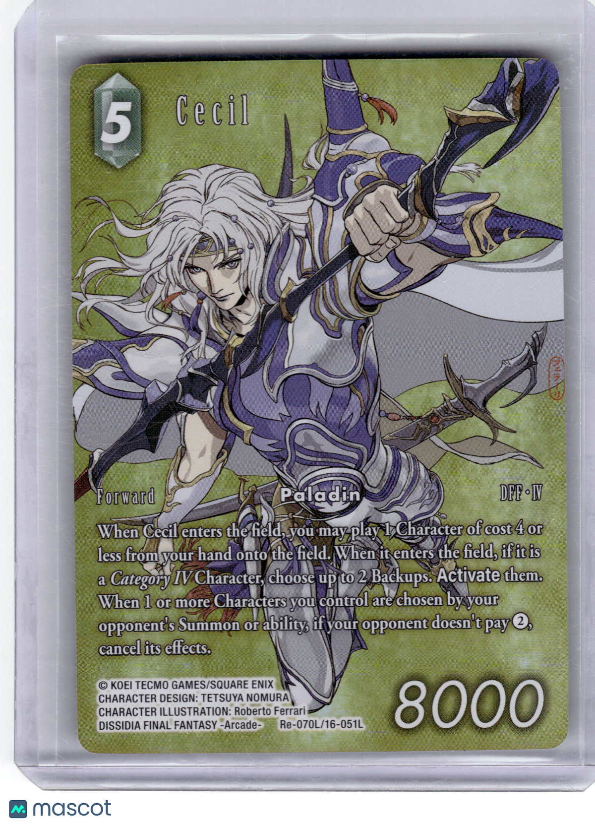 2025 Final Fantasy Trading Card Game—Cecil #Re-070L/16-051L Legacy Collection—